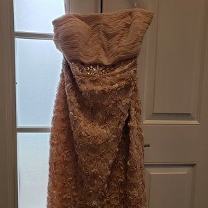 Sue Wong Pink Strapless Dress - Size 8